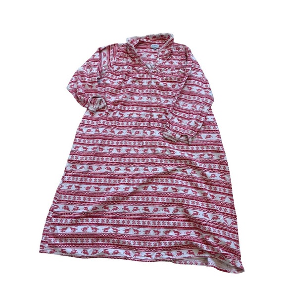 Cozy Living Lounge Red White Reindeer Snowflake Pajama Set - L - Picture 2 of 3